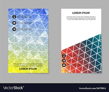 Business tri fold brochure design business vector image