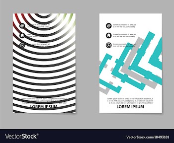 Business tri fold brochure design business vector image