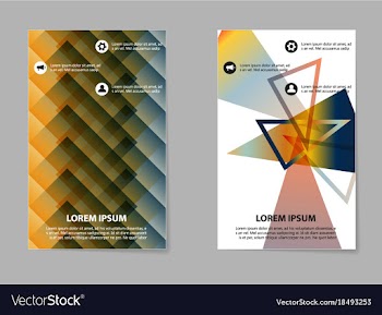 Business tri fold brochure design business vector image
