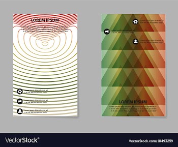 Business tri fold brochure design business vector image