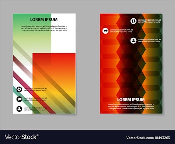 Business tri fold brochure design business vector image