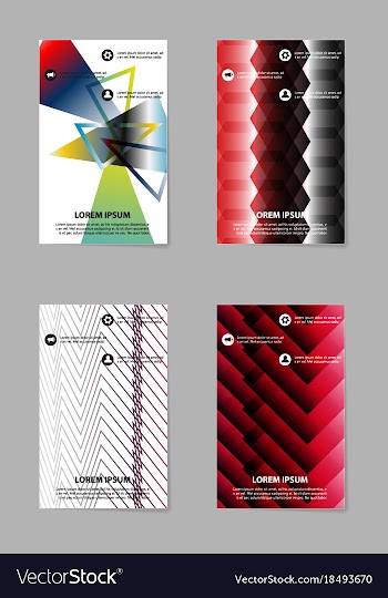 Business tri fold brochure design business vector image