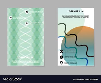 Business tri fold brochure design business vector image