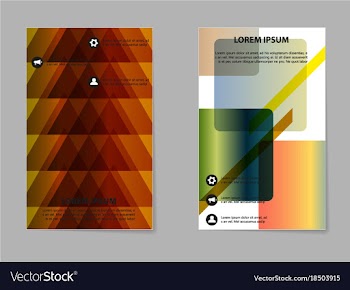 Business tri fold brochure design business vector image