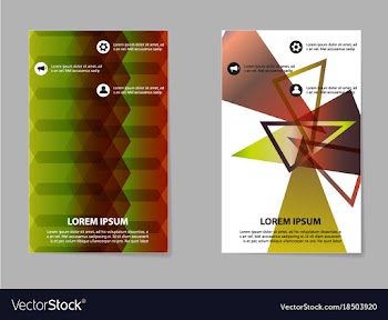 Business tri fold brochure design business vector image