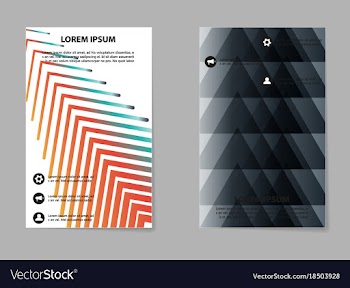 Business tri fold brochure design business vector image