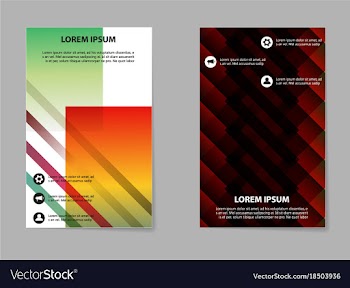 Business tri fold brochure design business vector image