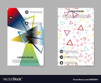 Business tri fold brochure design business vector image