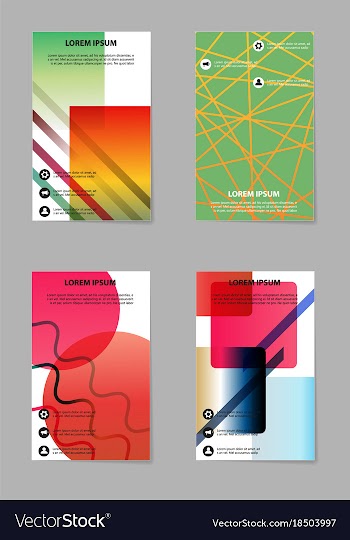Business tri fold brochure design business vector image