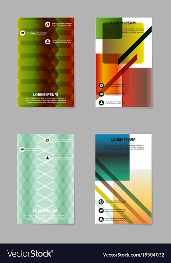 Business tri fold brochure design business vector image