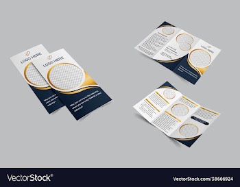 business tri-fold brochure template design