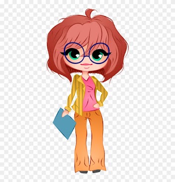 Business Woman Vector Png Image - Girl Gloves And Glasses Cartoon Png