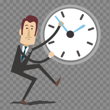 Businessman cartoon reversing time png | Free SVGs People uploaded ...