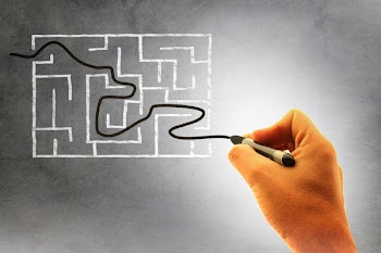  Businessman finding a solution to a problem 
