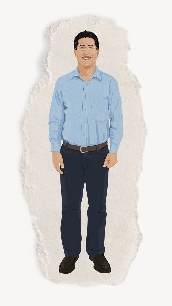Businessman, full length character, torn | Free PSD - rawpixel