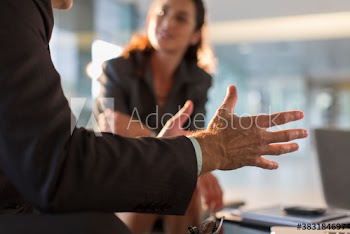 Businessman gesturing in meeting