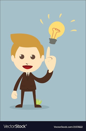  					Businessman get the idea vector image														
