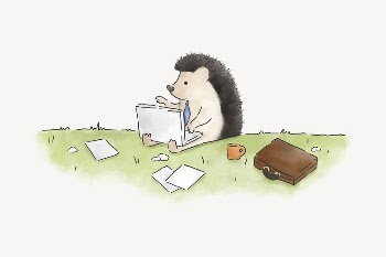 Businessman hedgehog illustration, collage element | Free Vector - rawpixel