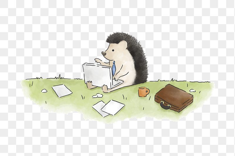 Businessman hedgehog png illustration sticker, | Free PNG - rawpixel