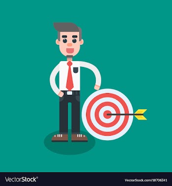 Businessman hit the target with arrow vector image