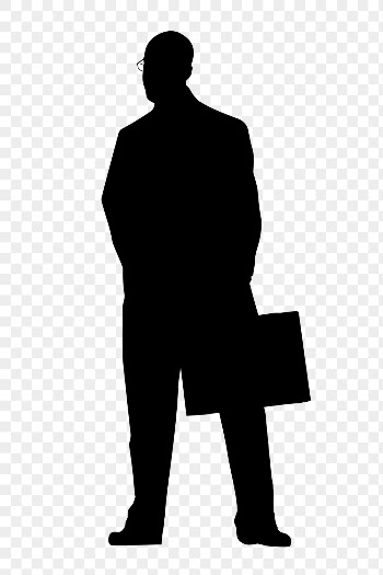 Businessman holding briefcase png silhouette | Free PNG - rawpixel