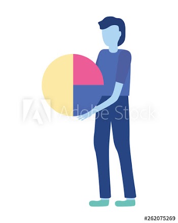 businessman holding diagram