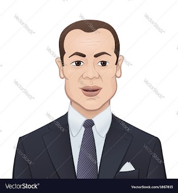  					Businessman in a Suit and Tie on White Background vector image														