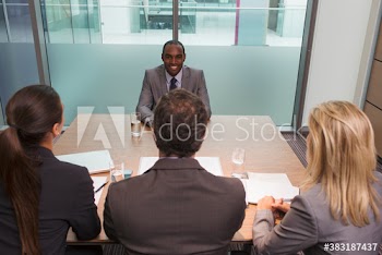 Businessman interview for job in conference room