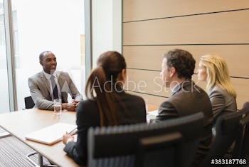 Businessman interviewing in conference room