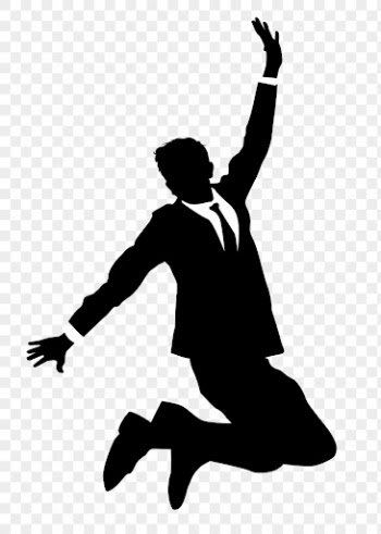 Businessman jumping png silhouette clipart, | Free PNG - rawpixel