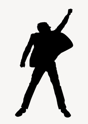 Businessman jumping silhouette, raised fist, | Free Vector - rawpixel