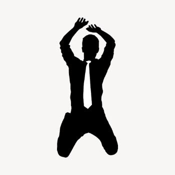 Businessman jumping silhouette sticker, excited | Free Vector - rawpixel