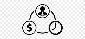 Businessman Linked To Money And Time Vector - Time And Money Icon