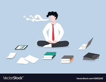 businessman meditating