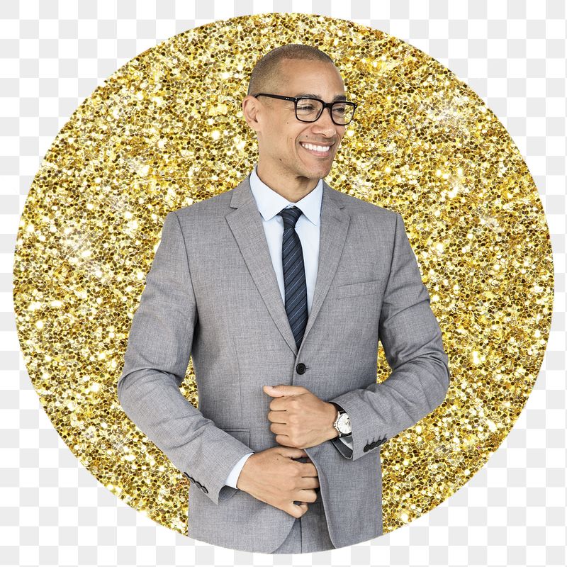 Businessman png badge sticker, gold | Free PNG - rawpixel