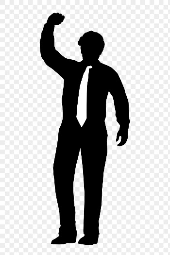 Businessman png raising fist silhouette, | Free PNG - rawpixel