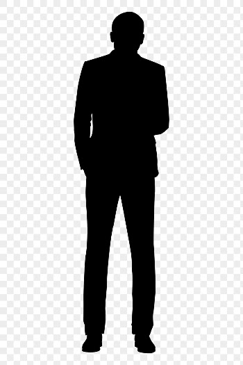 Businessman png silhouette, hand in pocket | Free PNG - rawpixel