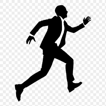 Businessman png silhouette, running towards | Free PNG - rawpixel