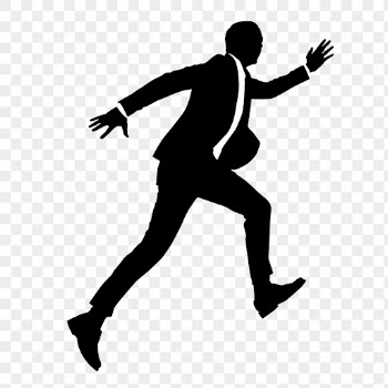 Businessman png silhouette, running towards | Free PNG - rawpixel
