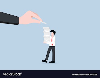 businessman receive heavy paperwork from boss hand