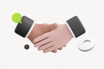 Businessman shaking hands, 3D graphic | Free Photo - rawpixel