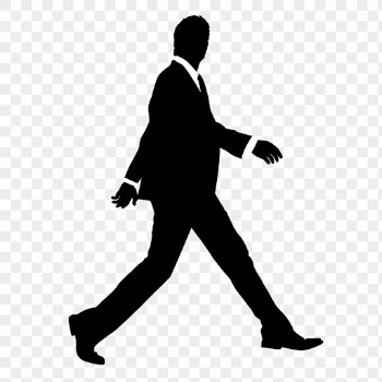 Businessman silhouette png clipart, walking | Free PNG - rawpixel