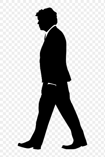 Businessman silhouette png clipart, walking | Free PNG - rawpixel