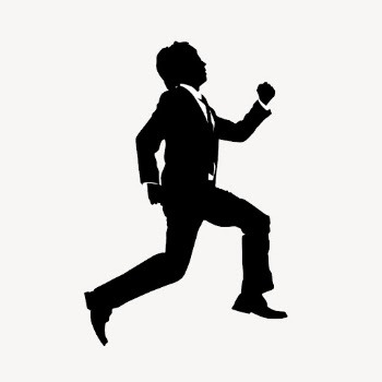Businessman silhouette, running towards goal | Free Vector - rawpixel