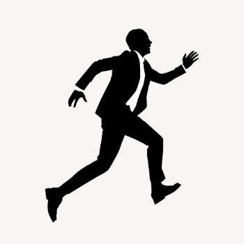 Businessman silhouette, running towards goal | Free Vector - rawpixel