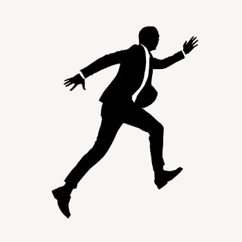 Businessman silhouette, running towards goal | Free Vector - rawpixel