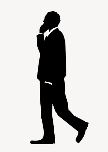 Businessman silhouette sticker, phone call | Free Vector - rawpixel