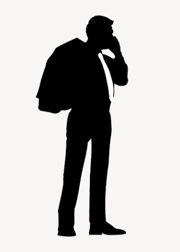 Businessman silhouette sticker, phone call | Free Vector - rawpixel