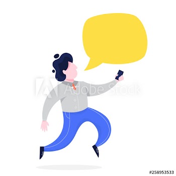 Businessman talk with a speech bubble