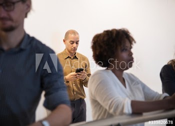Businessman talking on his phone